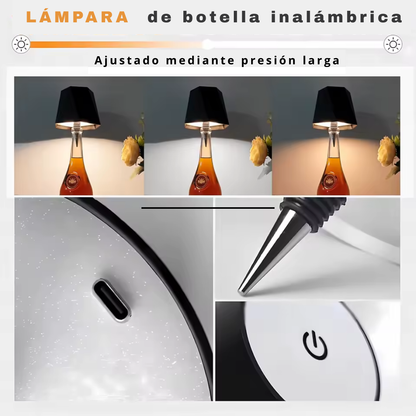 Lámpara inalámbrica para botellas