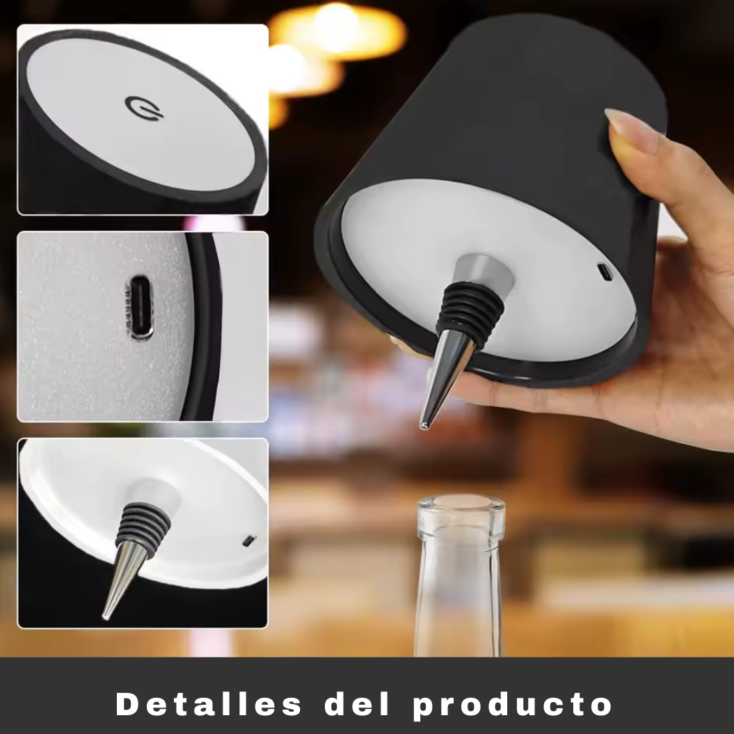 Lámpara inalámbrica para botellas